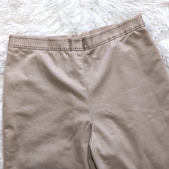 Alfred Dunner Classic Tan High Waist Pull On Ankle Pants Size 10 - Picture 2 of 8